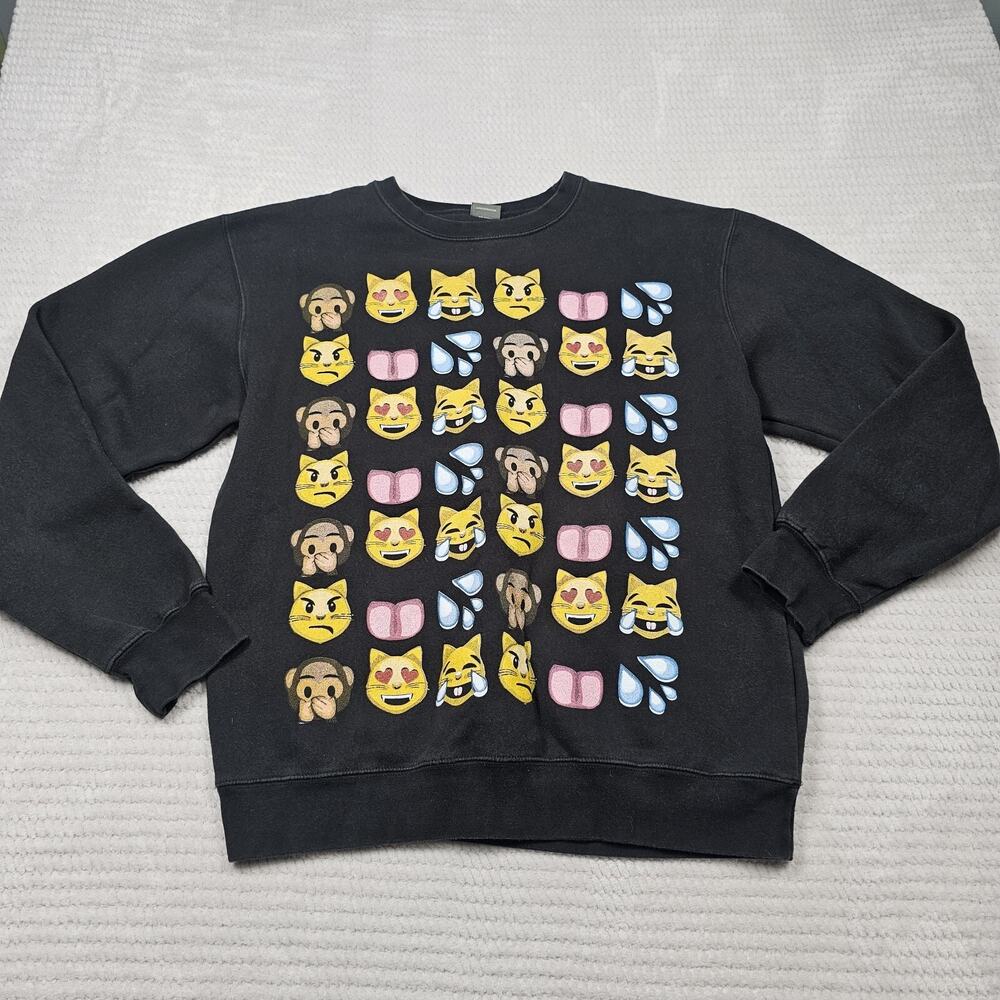 Esmx Sweatshirt Adult XL Emoji Print Long Sleeve Crew Neck